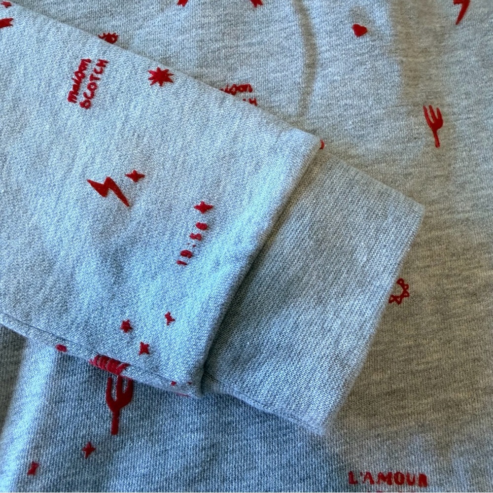 Scotch & Soda Maison Scotch Midnight Safari grey Sweatshirt, red print, szL, NWT - Picture 14 of 14
